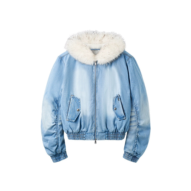 Lynx Denim Puffer Jacket