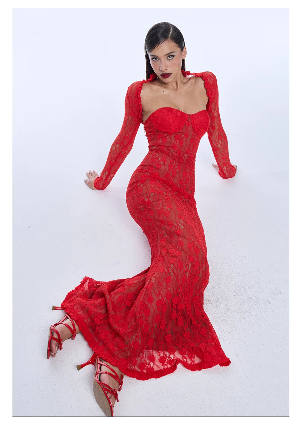 Lace Mermaid Maxi Dress