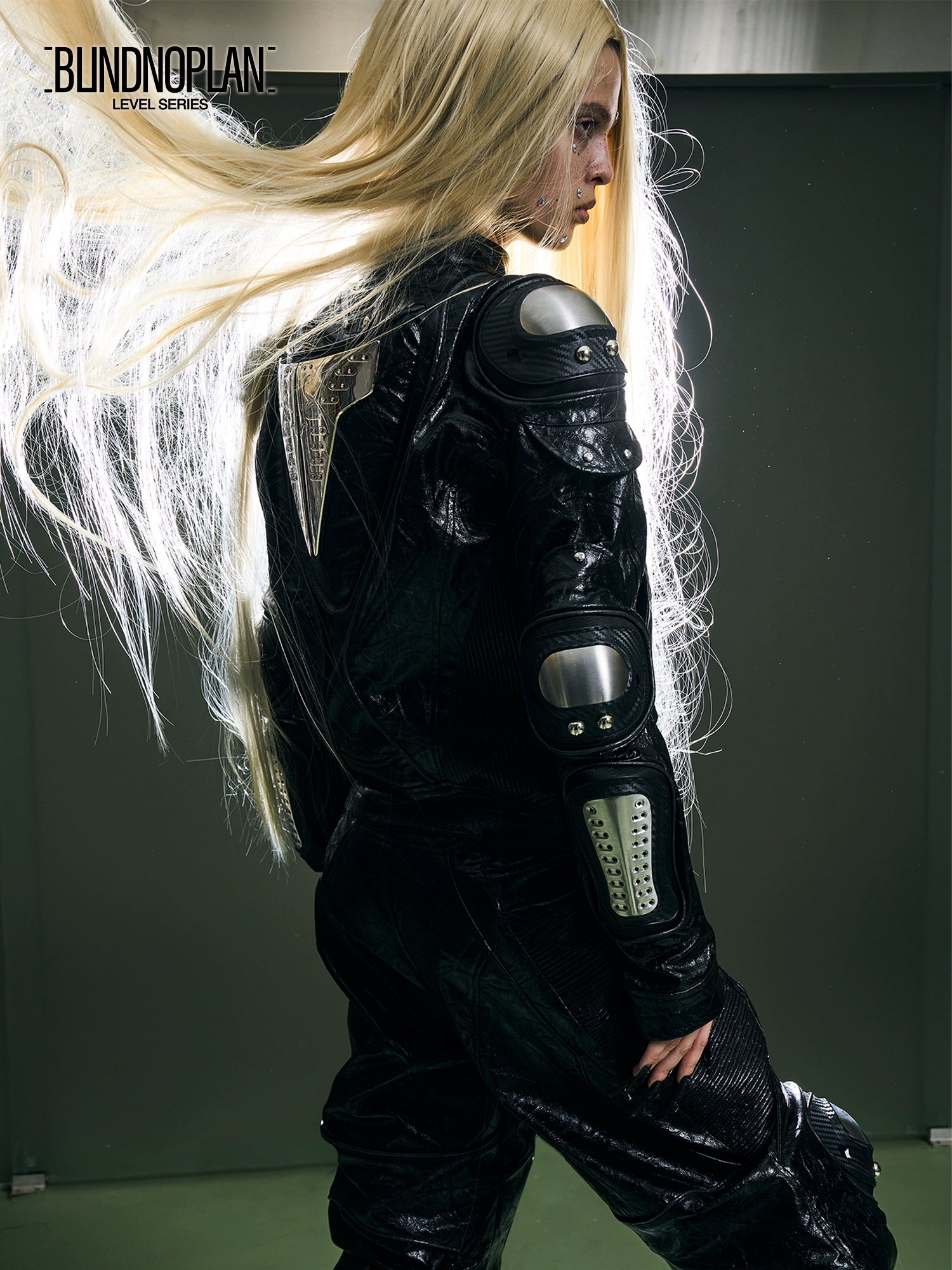 Heavy-Duty Metal Armor Biker Leather Jacket - CHINASQUAD