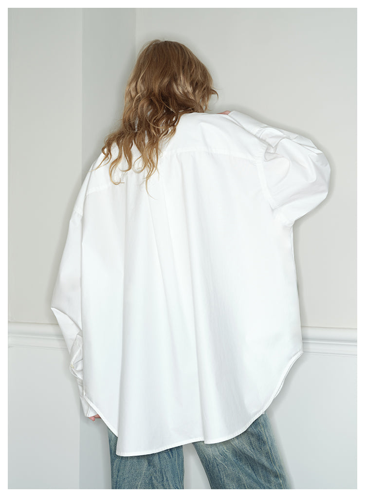White Design Concept Fake Two-Piece Shirt - CHINASQUAD