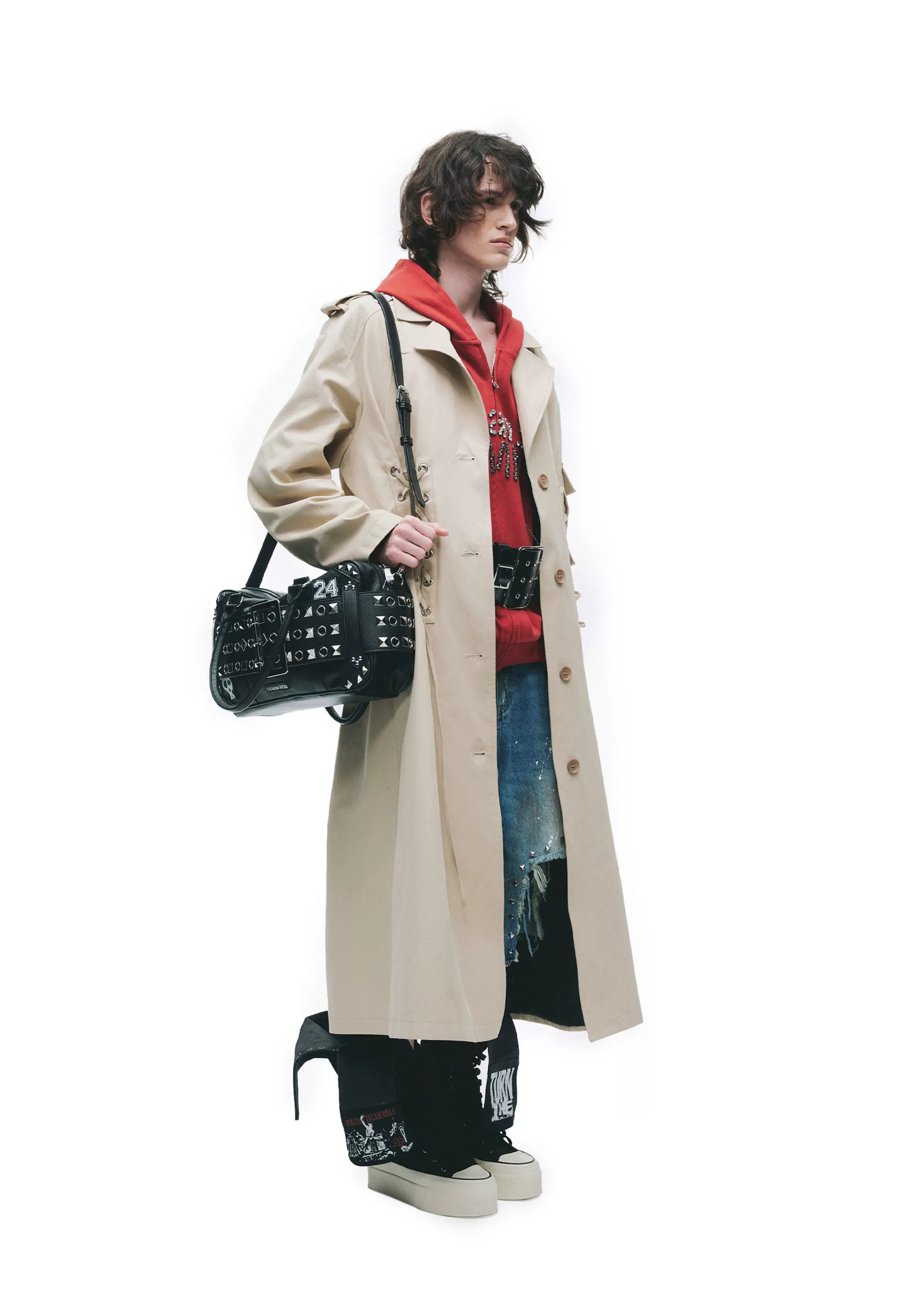 Oversized Drawstring Trench Coat