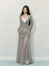 Mesh Splicing Semi-transparent Bodycon Skirt - CHINASQUAD