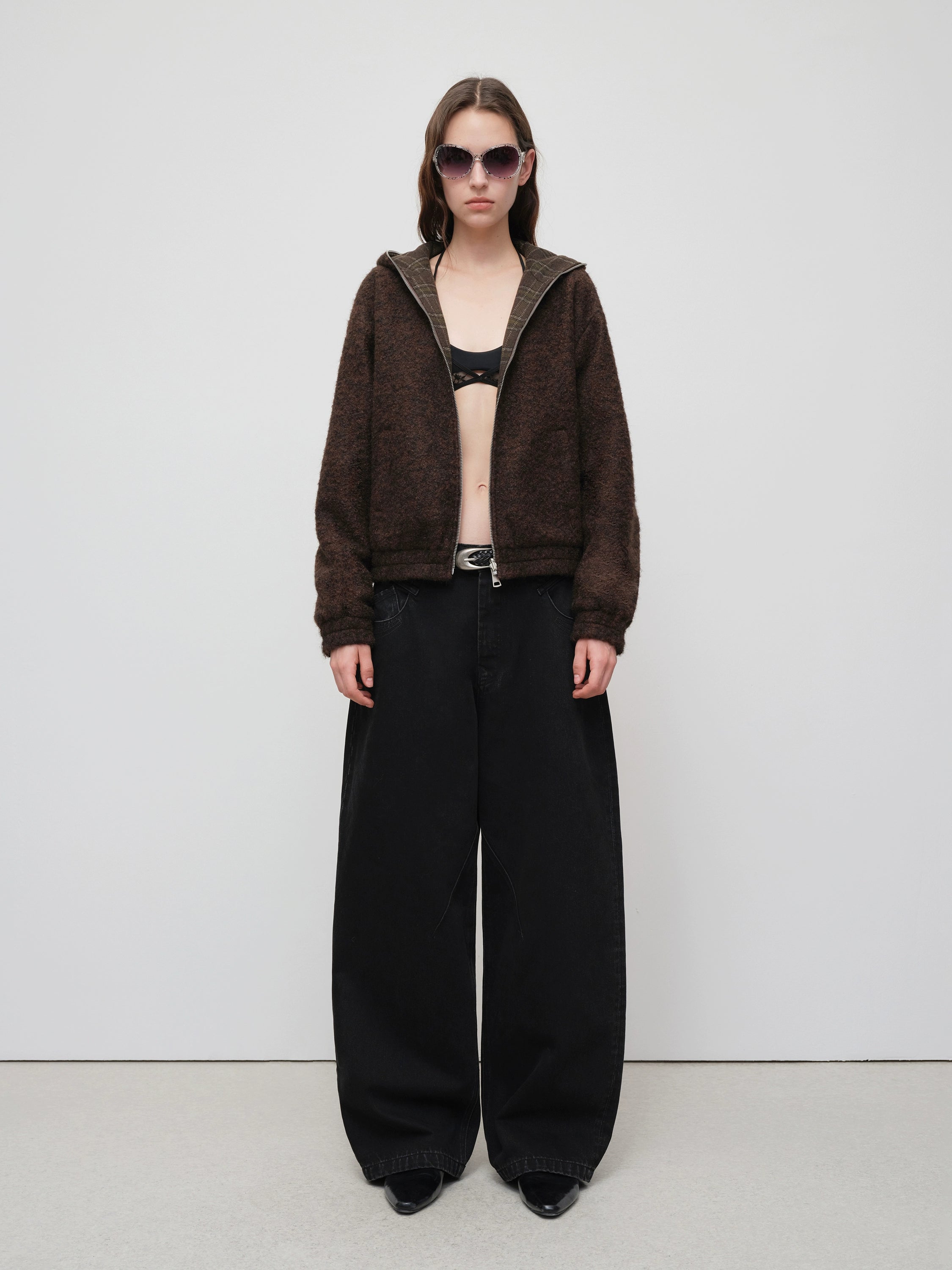 Washed Vintage Tapered Wide-Leg Denim Jeans - CHINASQUAD