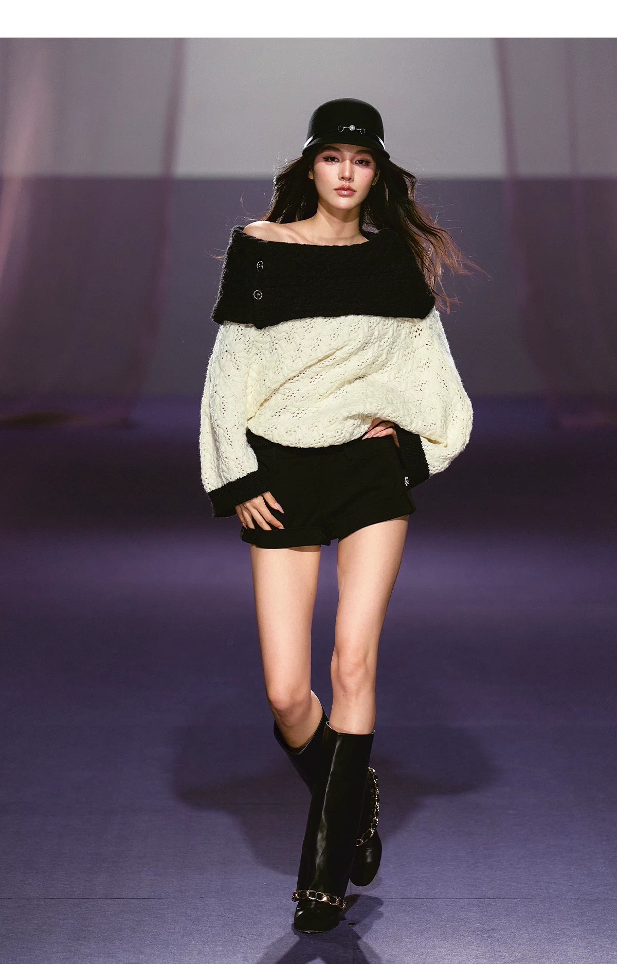 Tailored Rolled-Hem Mini Tweed Shorts