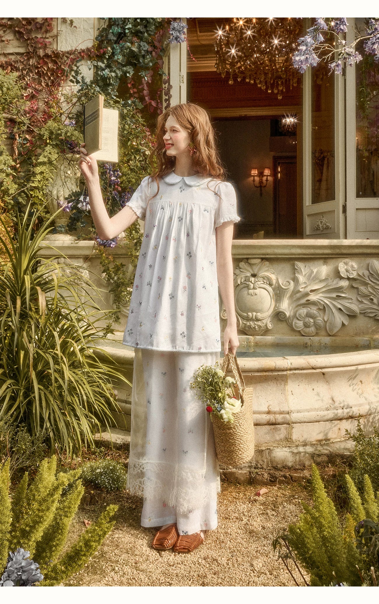 Botanical Linen Embroidered Set