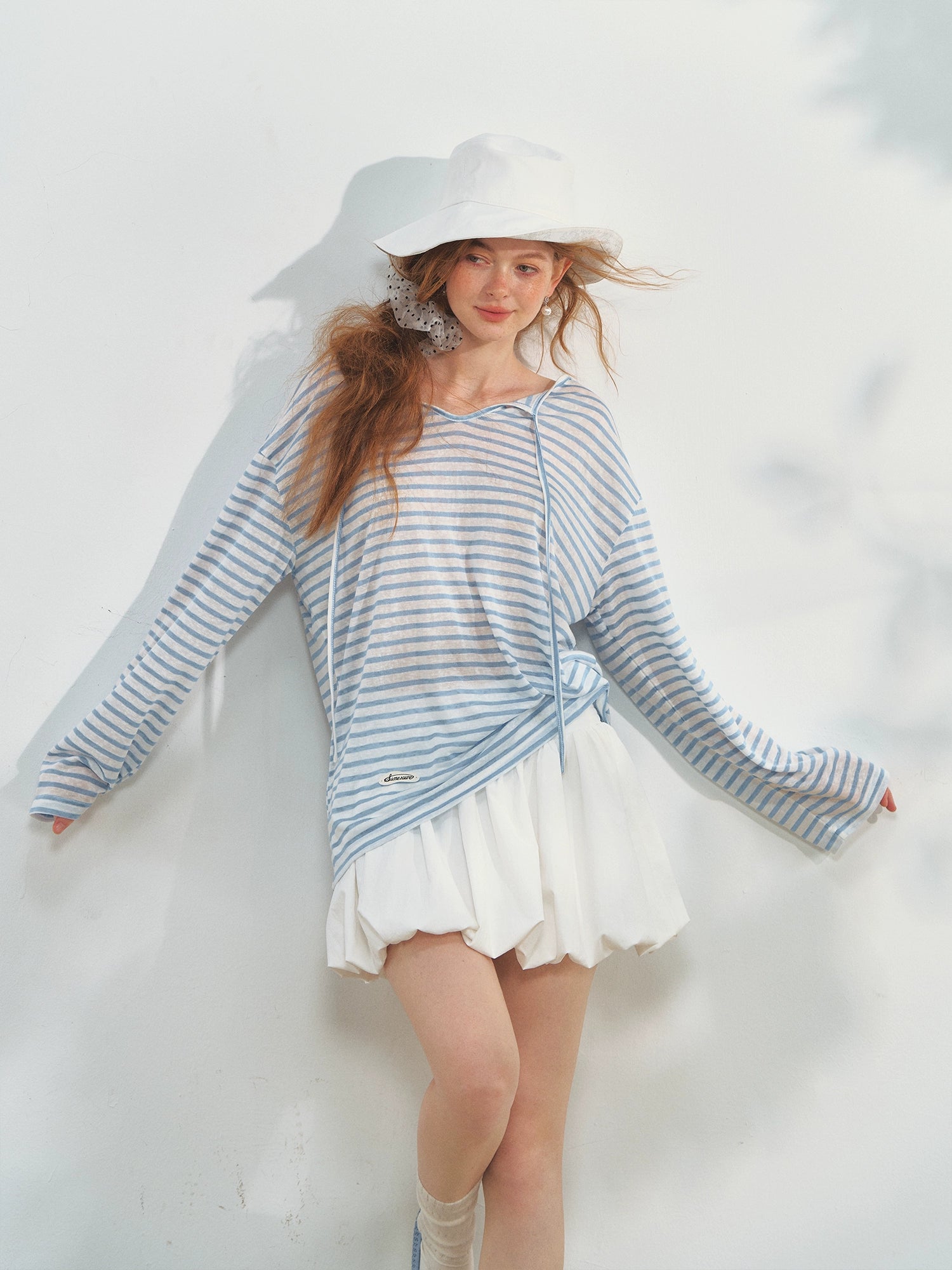 White Ballet-style Puff Midi Skirt - CHINASQUAD
