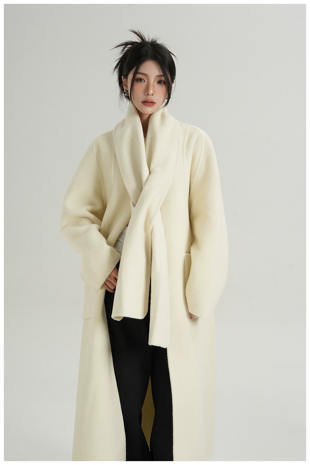 Oversized Double-Faced Wool Long Coat