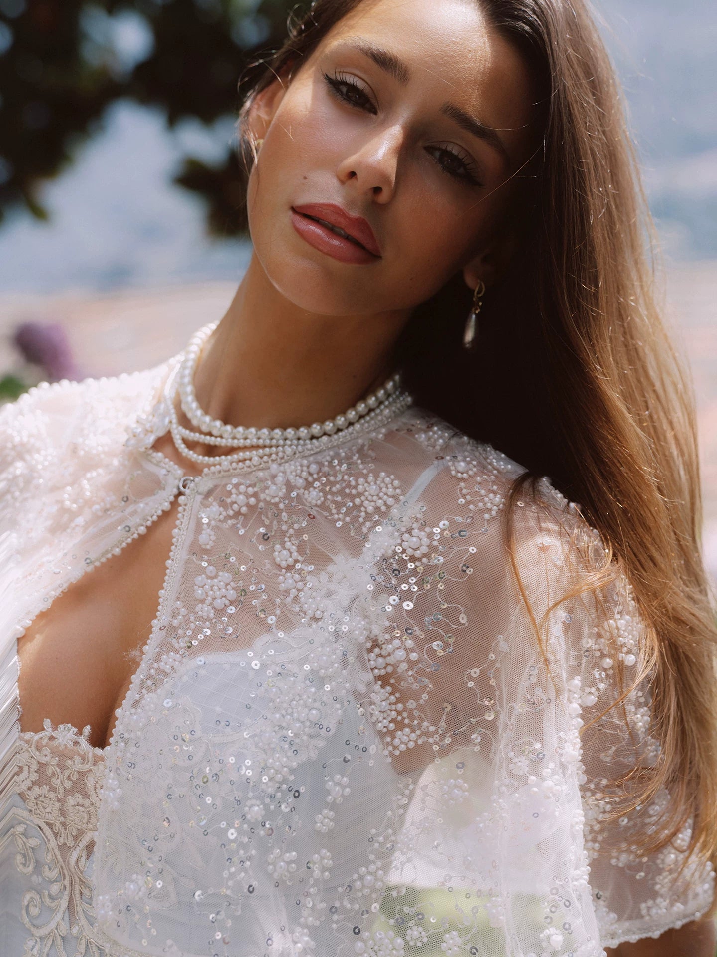 Moonlit Tide Lace Splice Princess Slip Dress