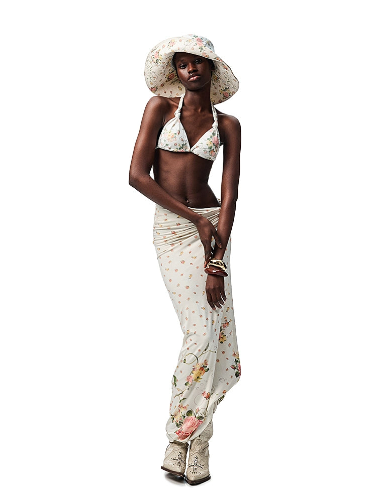 Metal Floral All-Over Print Bikini - CHINASQUAD