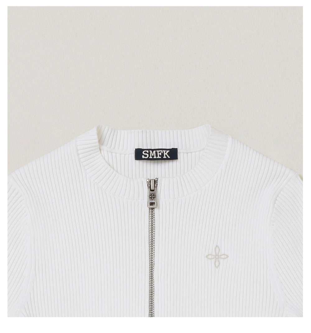 Wild Retro Zipper Knit Cardigan