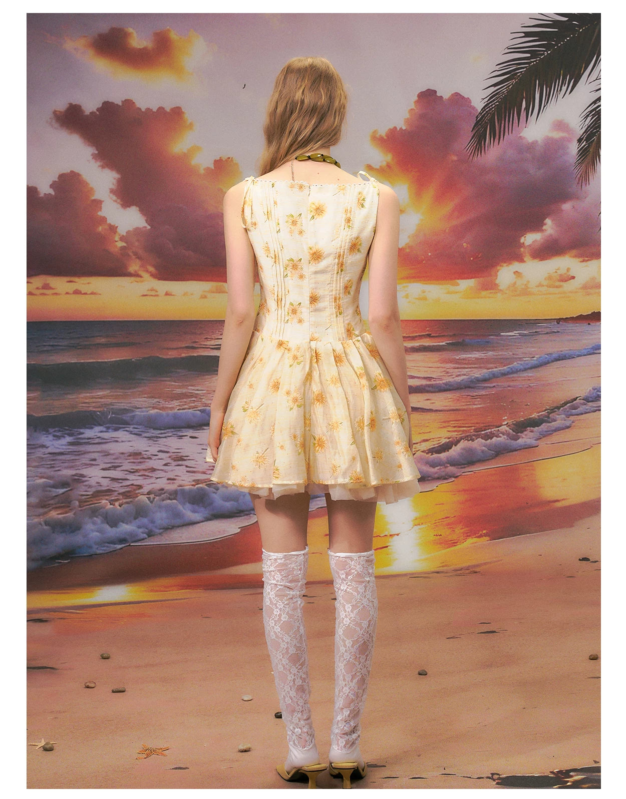 Floral One-Shoulder A-Line Mini Dress