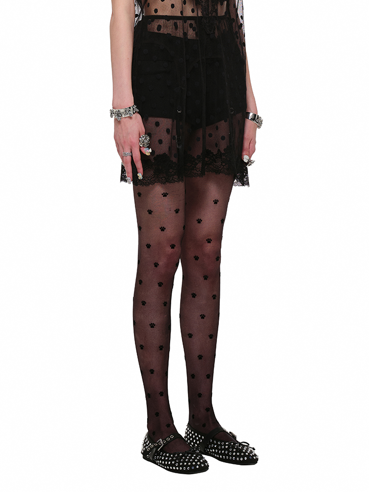 Cat Paw Dot Stockings - CHINASQUAD