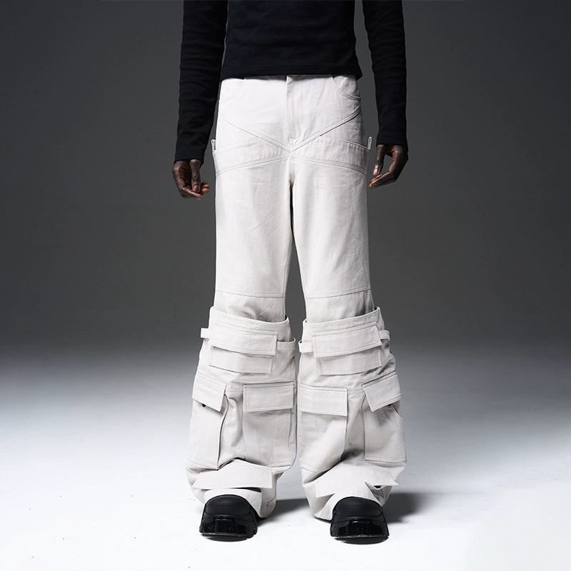 Dark Gray & Light Gray Cargo Pants - CHINASQUAD