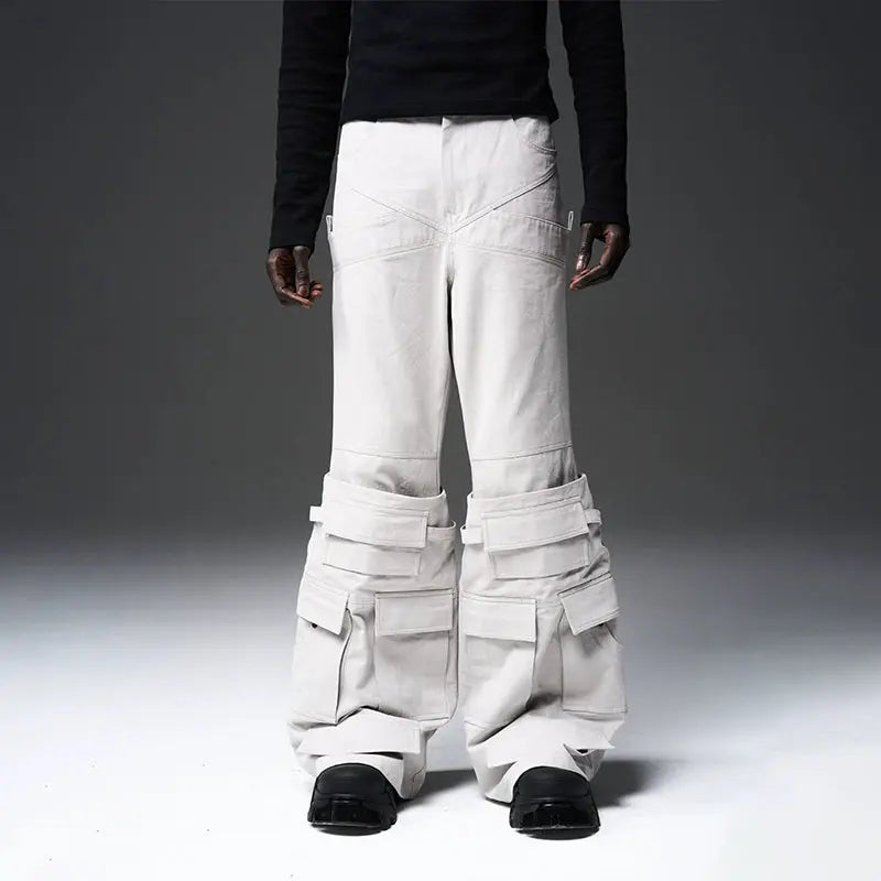 Dark Gray & Light Gray Cargo Pants - CHINASQUAD