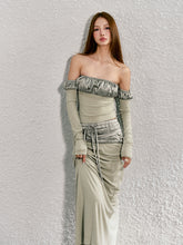 Detachable Puff Sleeve Strapless Top & Skirt Set - CHINASQUAD