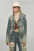 Denim Slim Fit Blazer - CHINASQUAD
