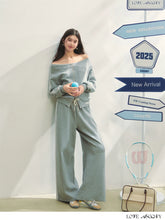 Off-Shoulder Zip-up Sweatshirt & Pants Set - CHINASQUAD