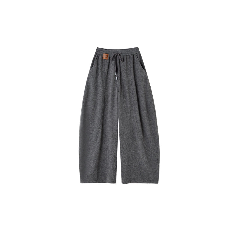 Fleece Curved-Leg Relaxed Pants - CHINASQUAD
