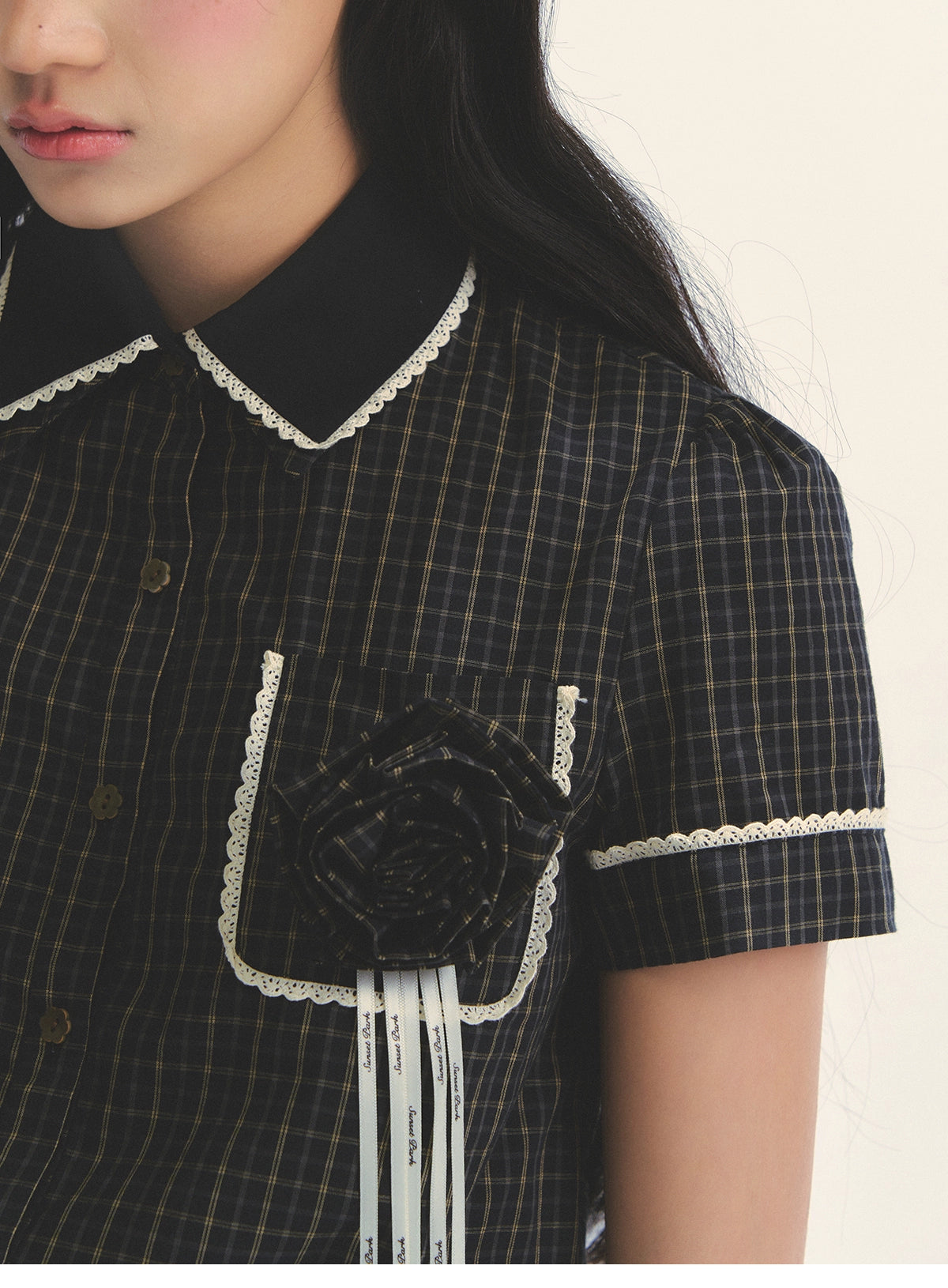 Bow Tie Plaid Dress - CHINASQUAD
