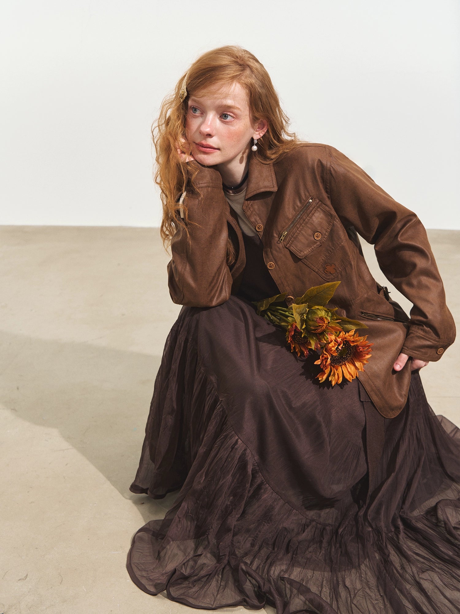 Multi-Pocket Suede Utility Jacket - CHINASQUAD