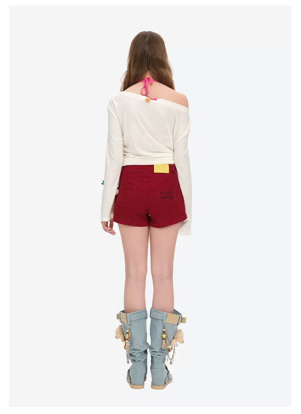 Lollipop V-Waist Slim-Fit Shorts