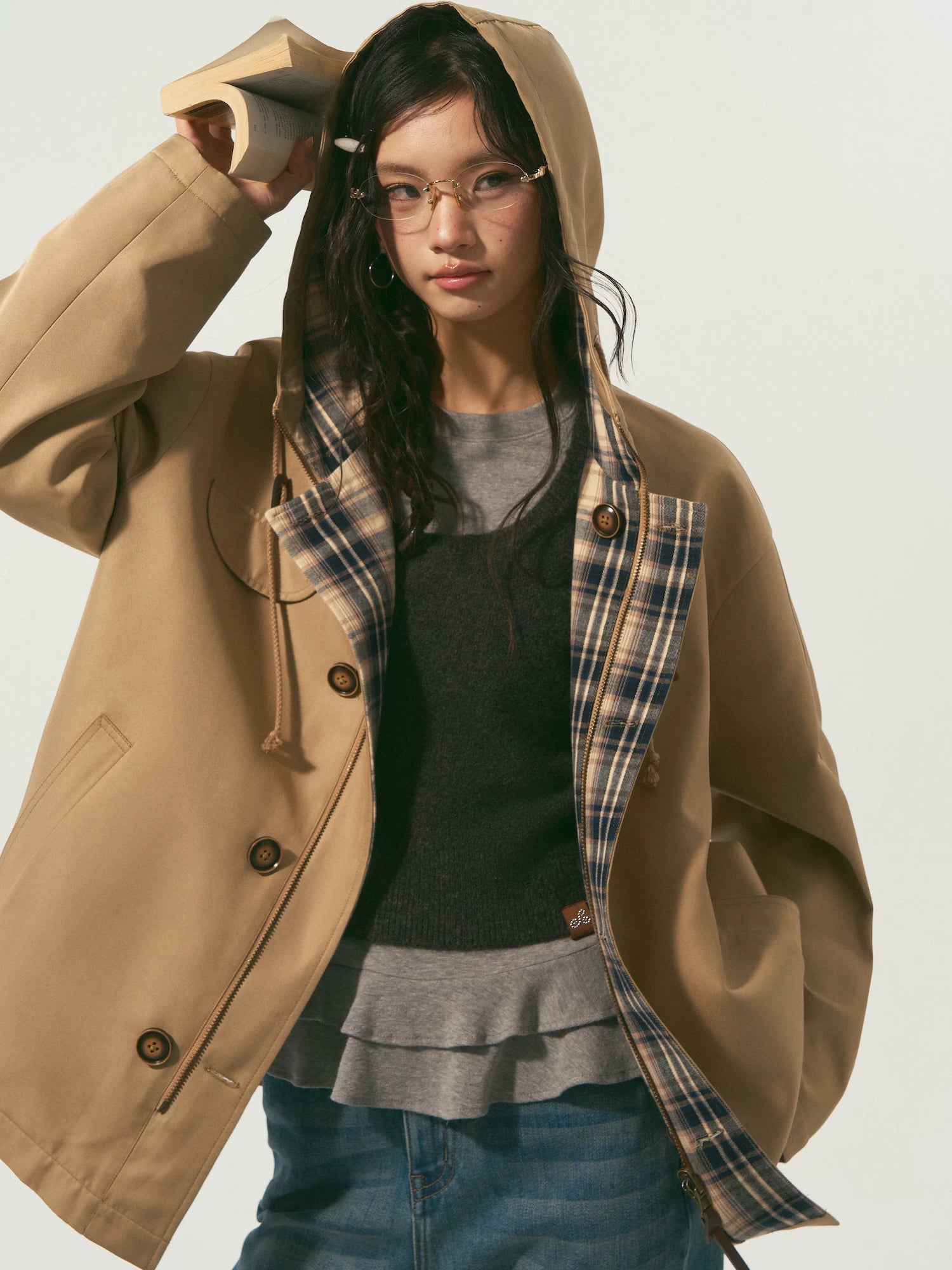 Reversible Hooded Windbreaker Jacket