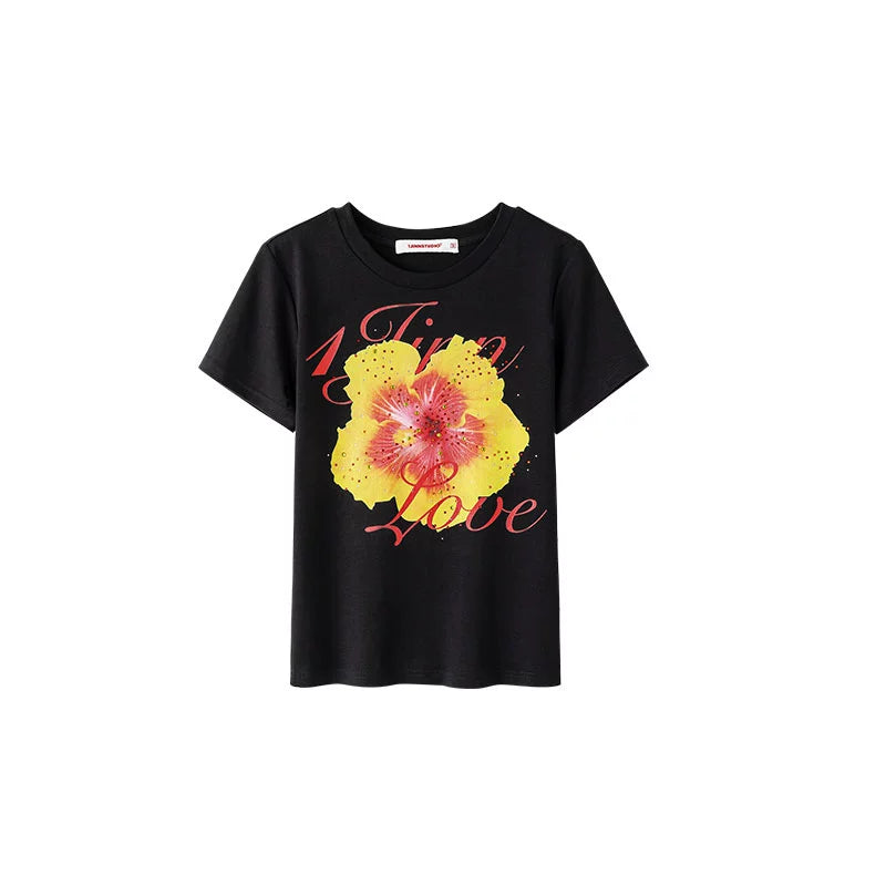 Fruit Printed Rhinestone T-shirt - CHINASQUAD