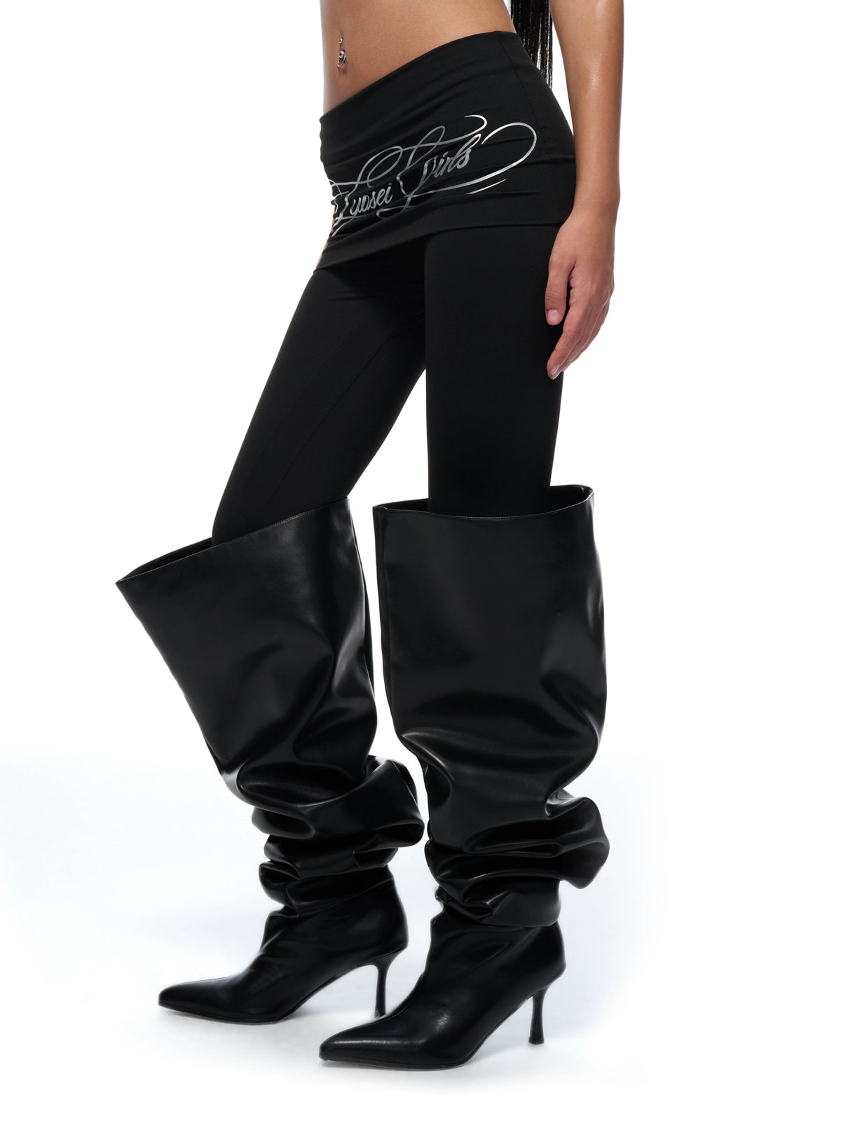 Waist Graphic Compression Yoga Leggings