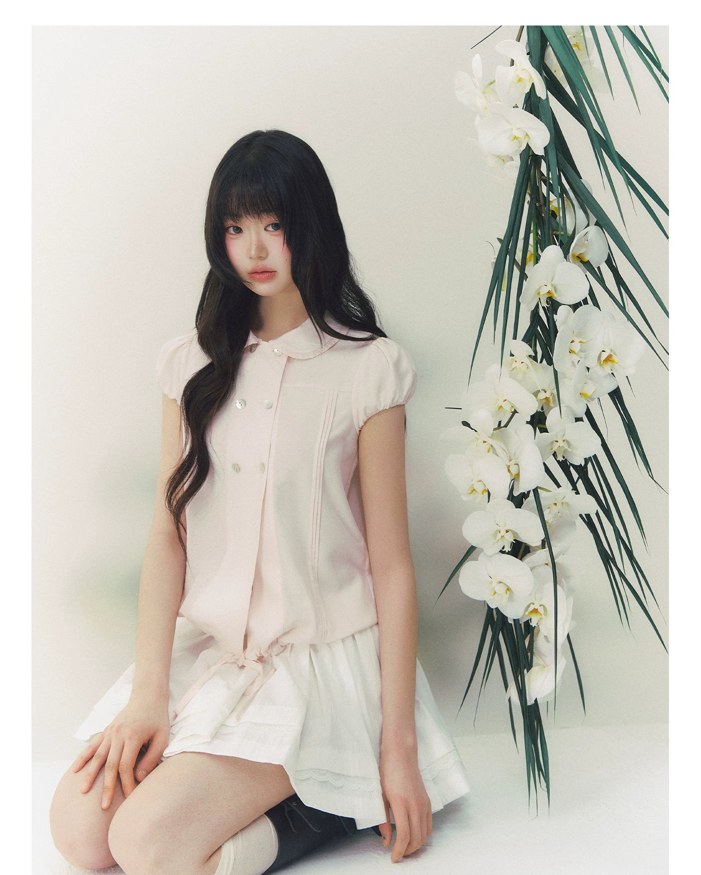 Ivory Letter Vintage Slim Shirt