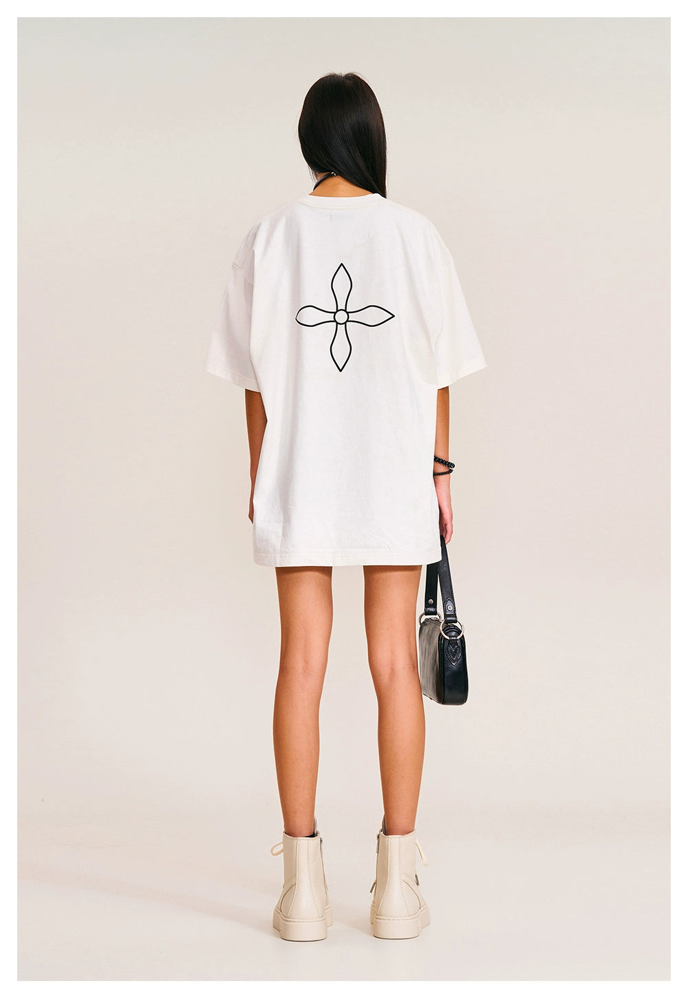 Vintage Cross Compass Oversized Tee - CHINASQUAD