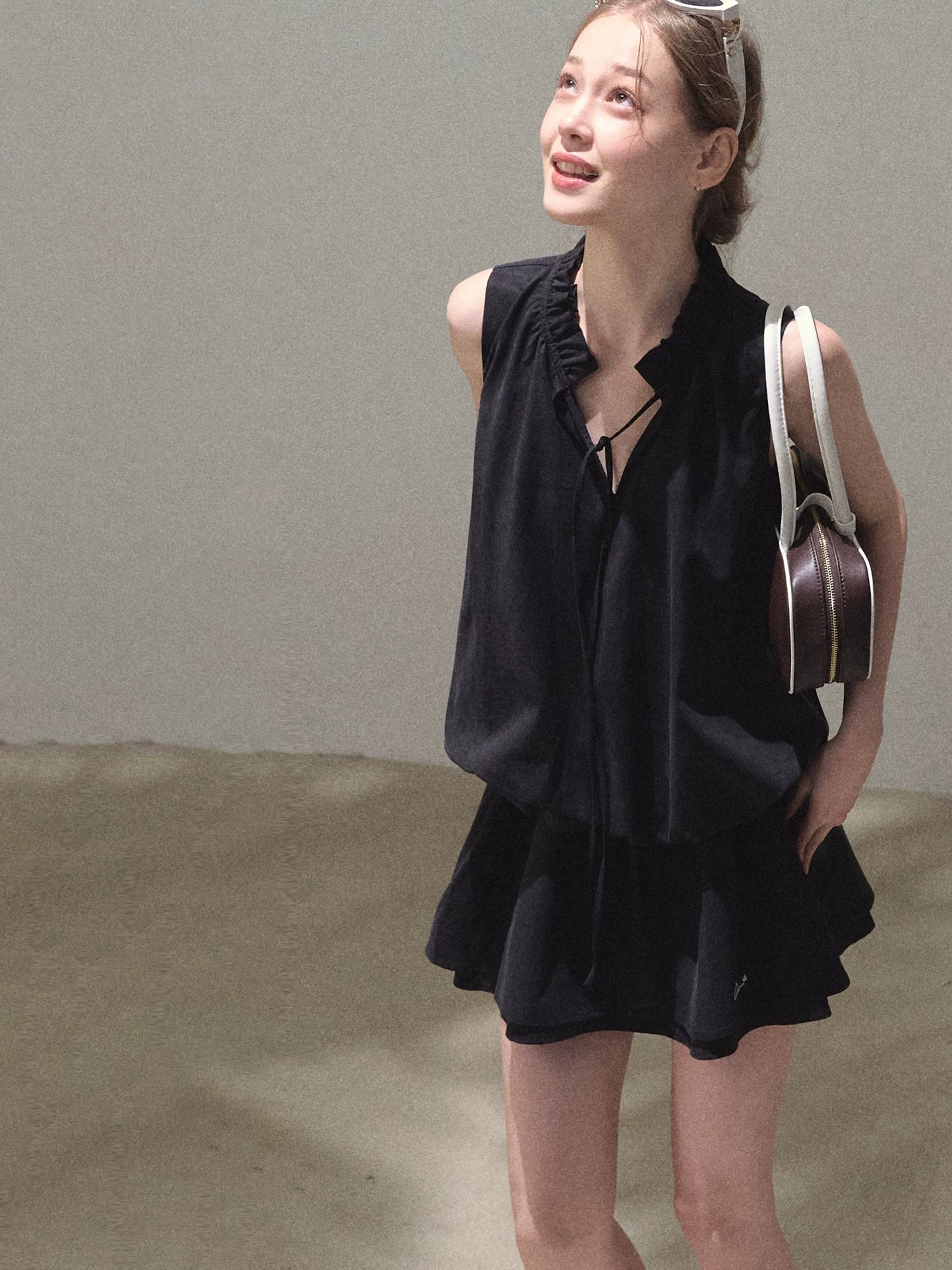Lyocell Cotton Bubble Hem Dress