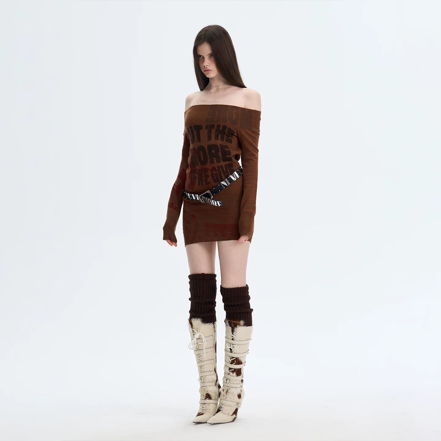 Vintage Printed Knit Dress