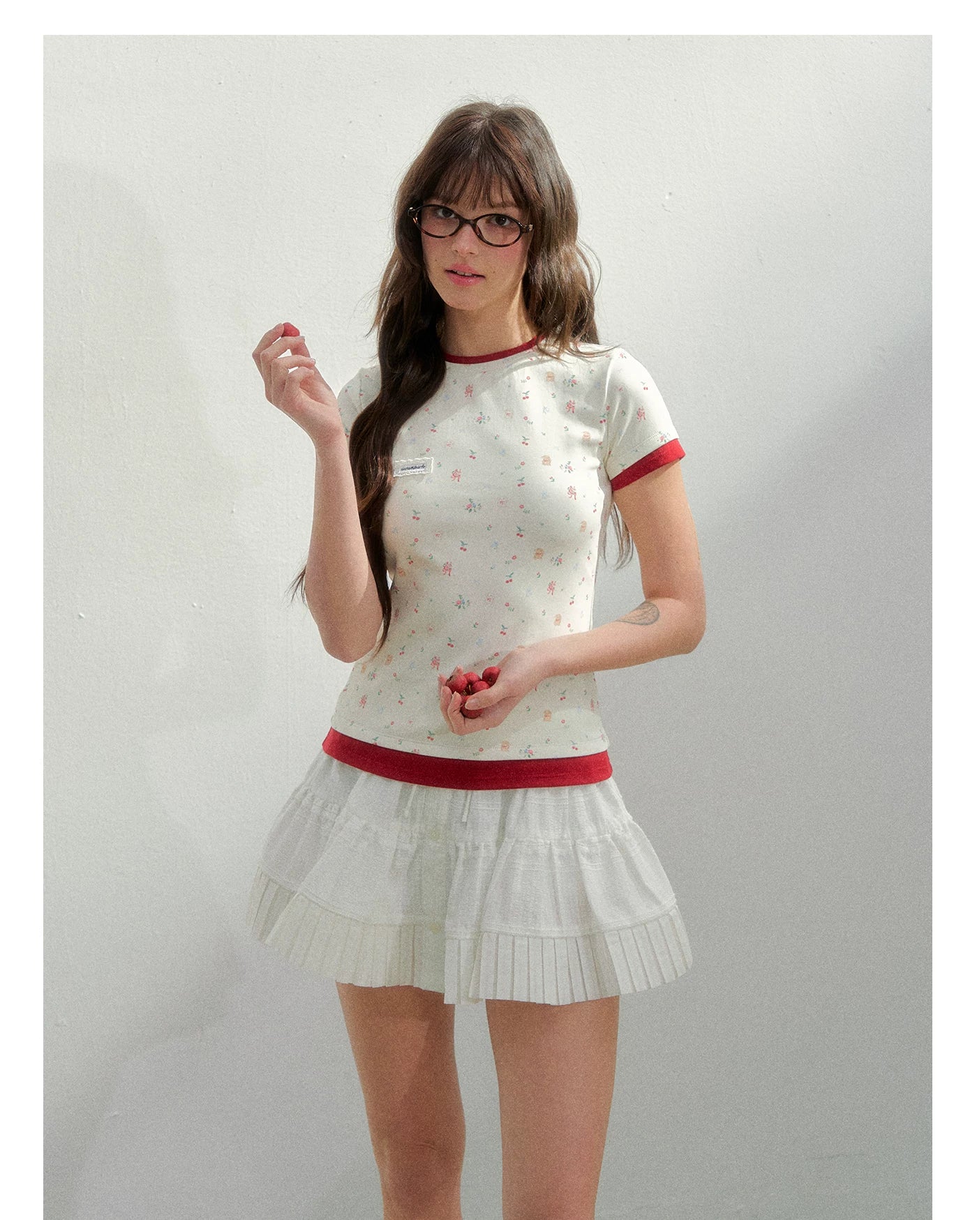 Oxygen Cotton Contrast Trim Slim Fit Tee