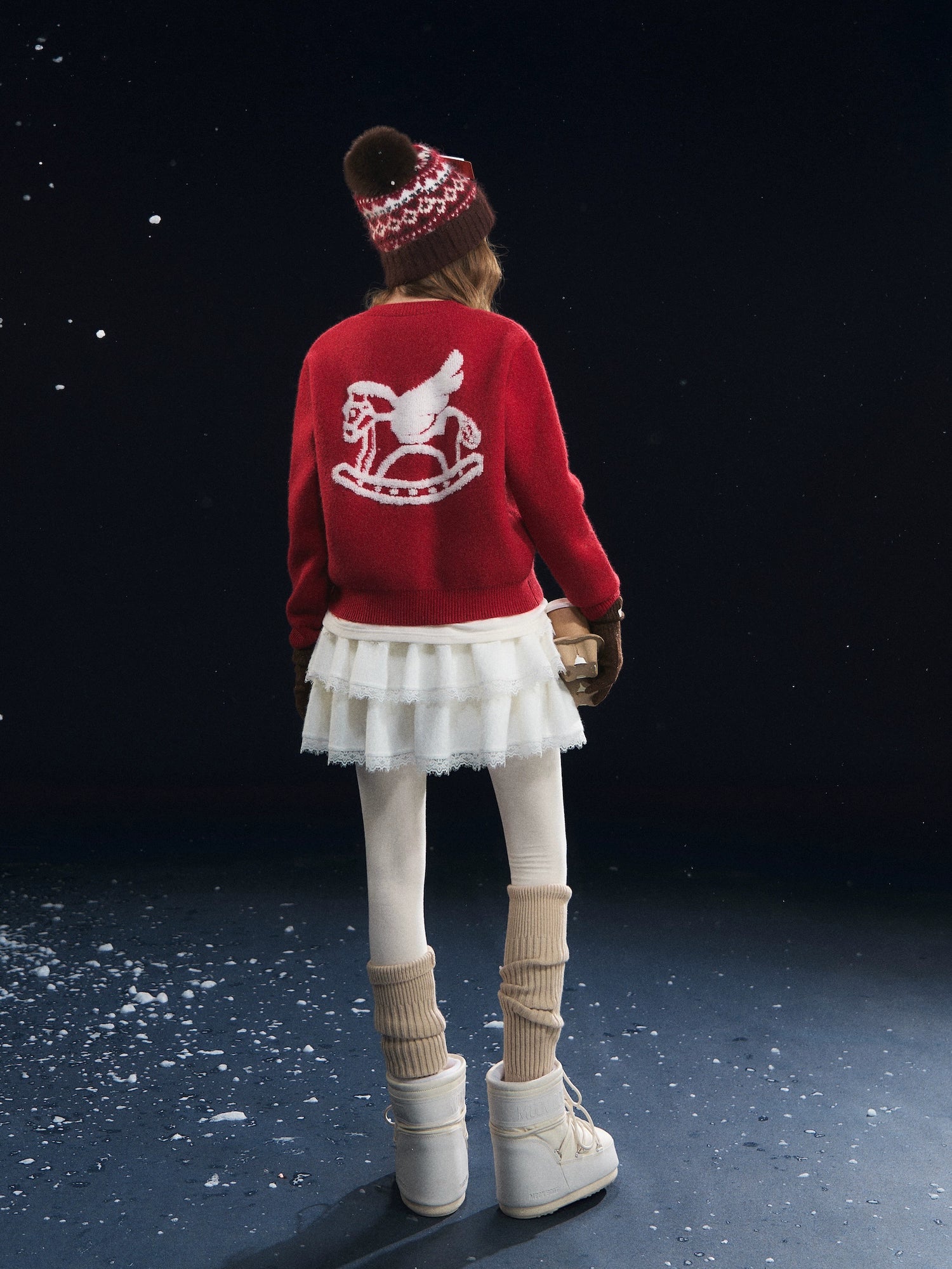 Lucky Pony Crewneck Cardigan