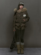 Faux Fur Lined Zipper Fur Collar Jacket - CHINASQUAD