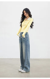 Contrast Faux-Layer T-shirt - CHINASQUAD