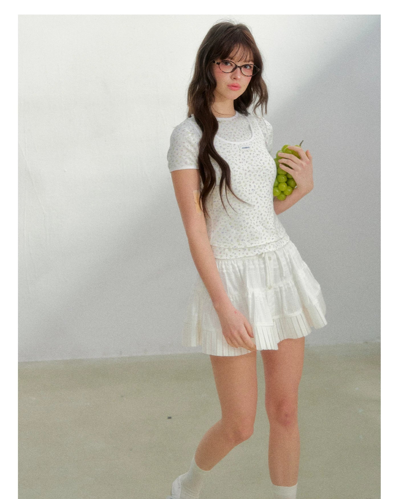 Air Like Green Apples Cotton Floral T-Shirt