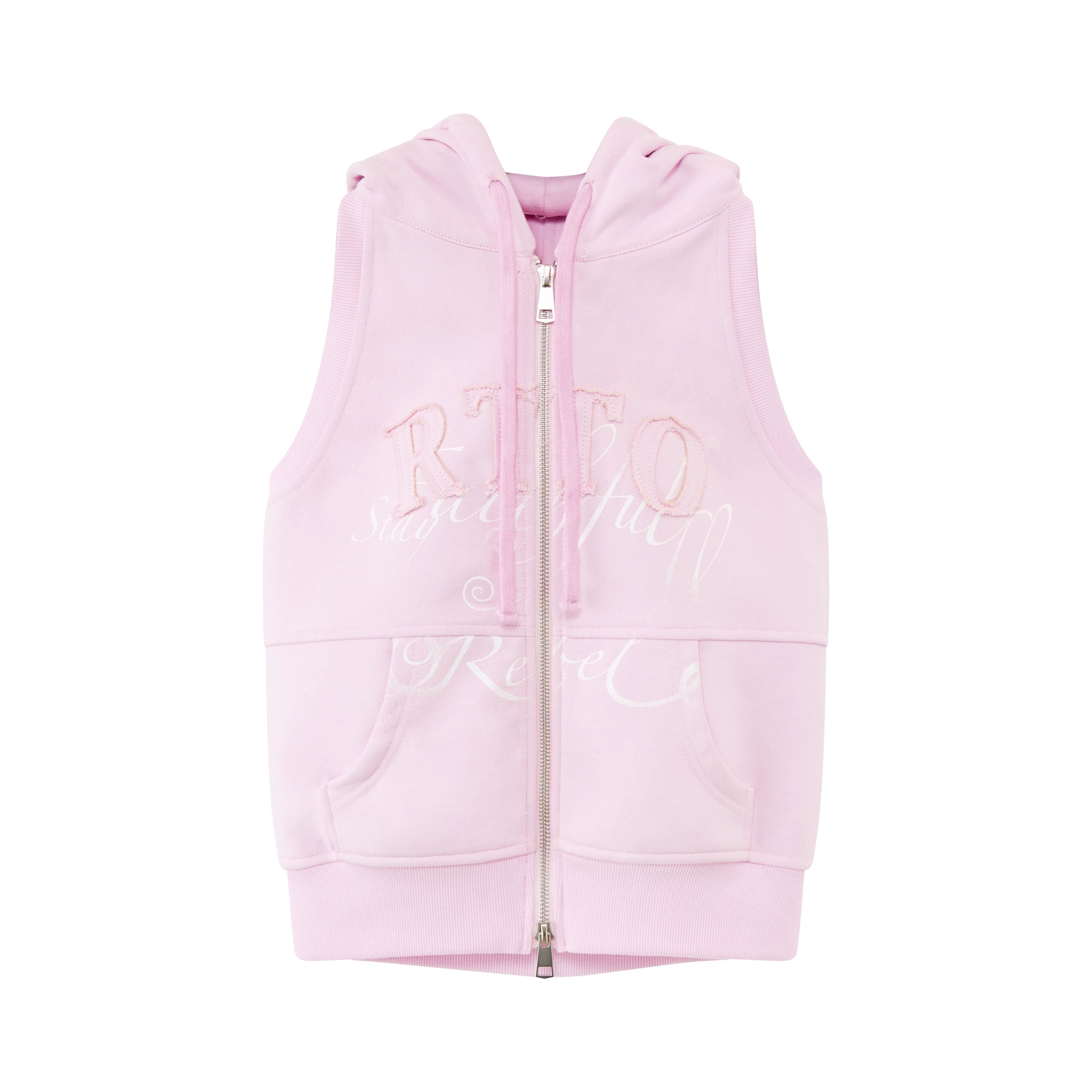 Cotton Sleeveless Zip-Up Hoodie