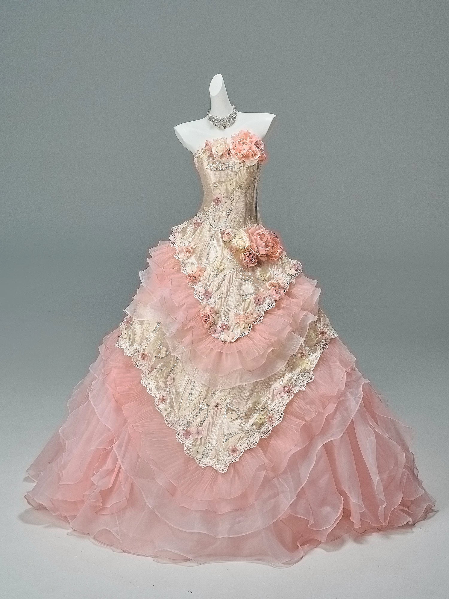 Floral Reverie “Bloom of Life” Layered Couture Gown