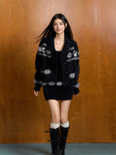 Fair Isle Faux Collar Knitted Cardigan & Dress Set - CHINASQUAD