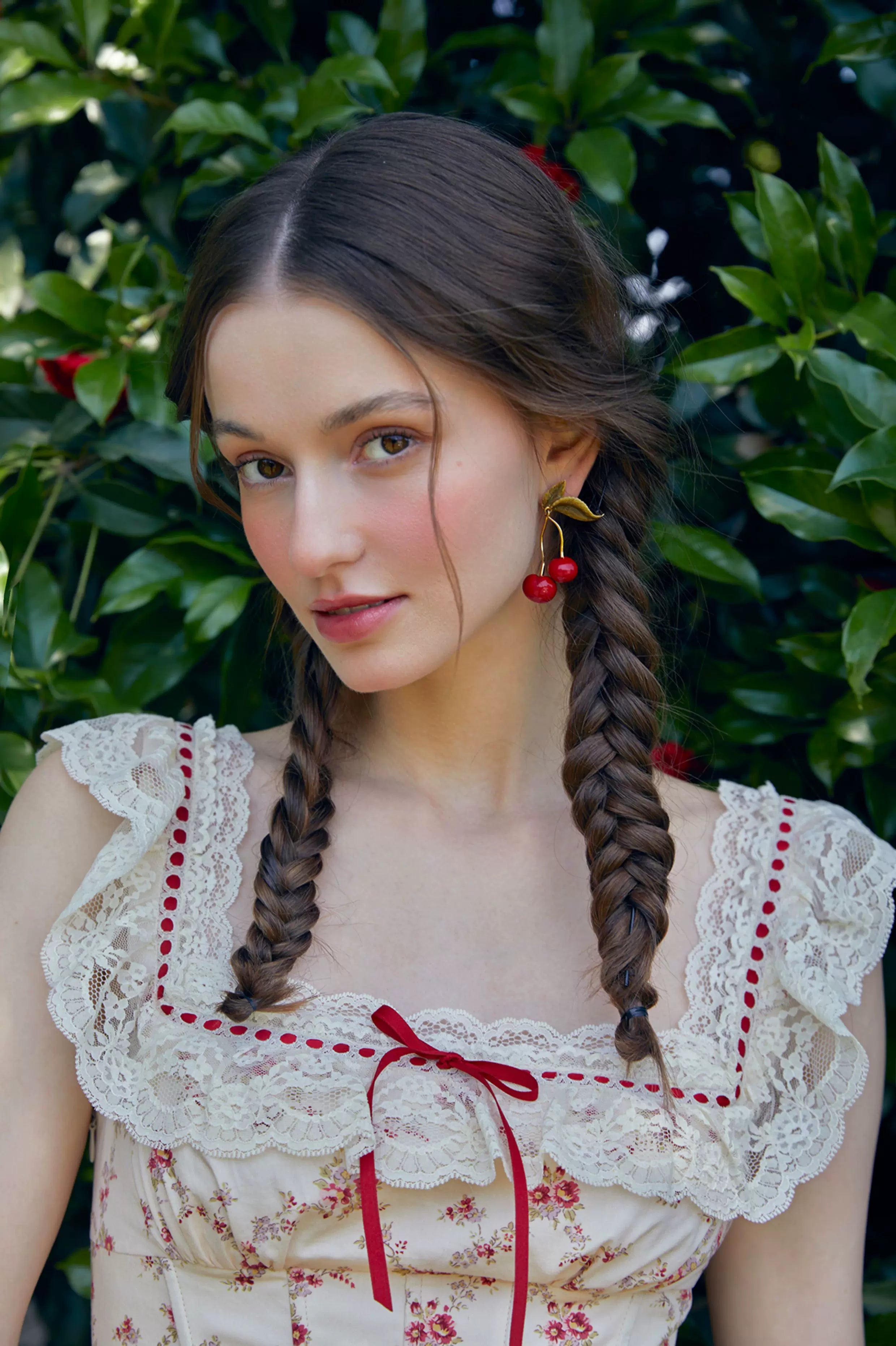 Pastoral Lace Corset Square-Neck Dress