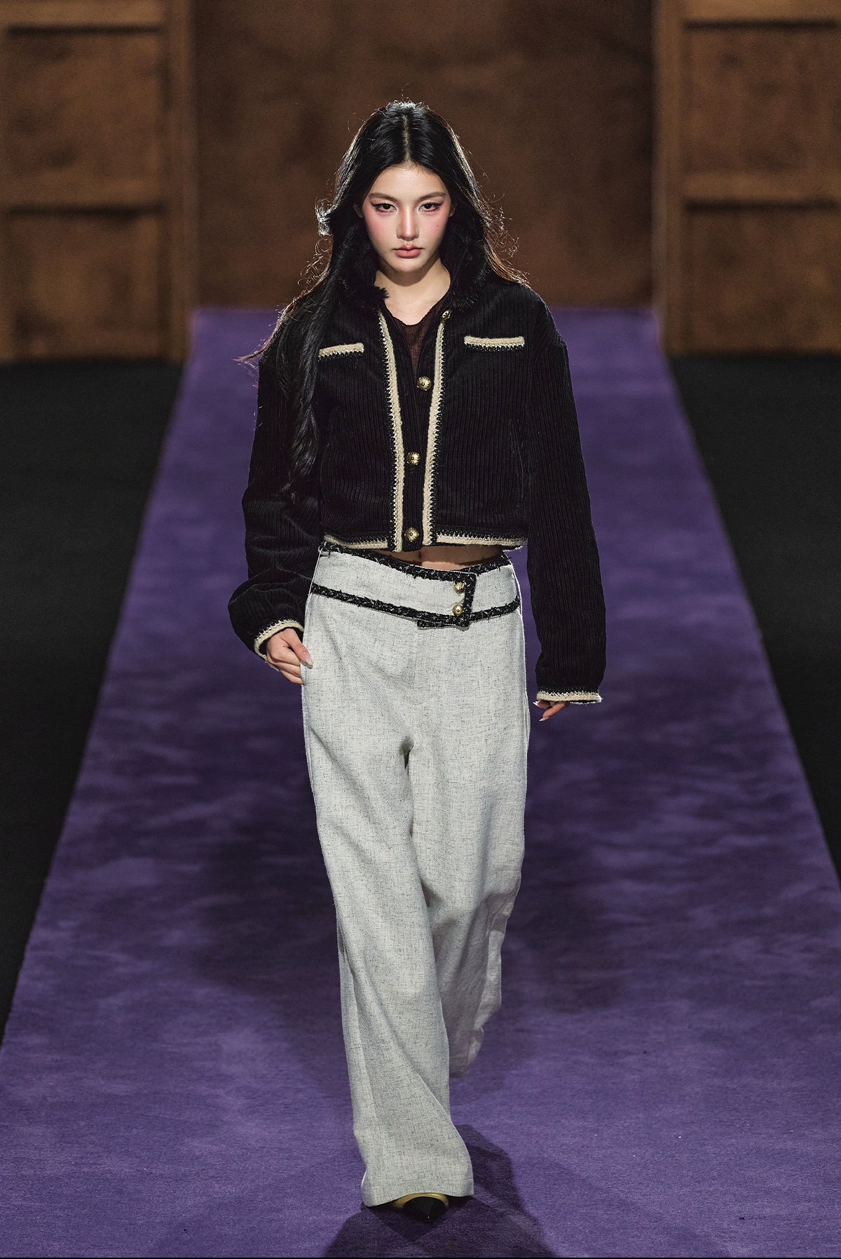 High-Waisted Tailored Wide-Leg Suit Pants