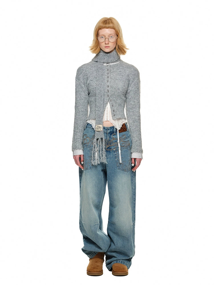 Ribbed Knit Cardigan - CHINASQUAD