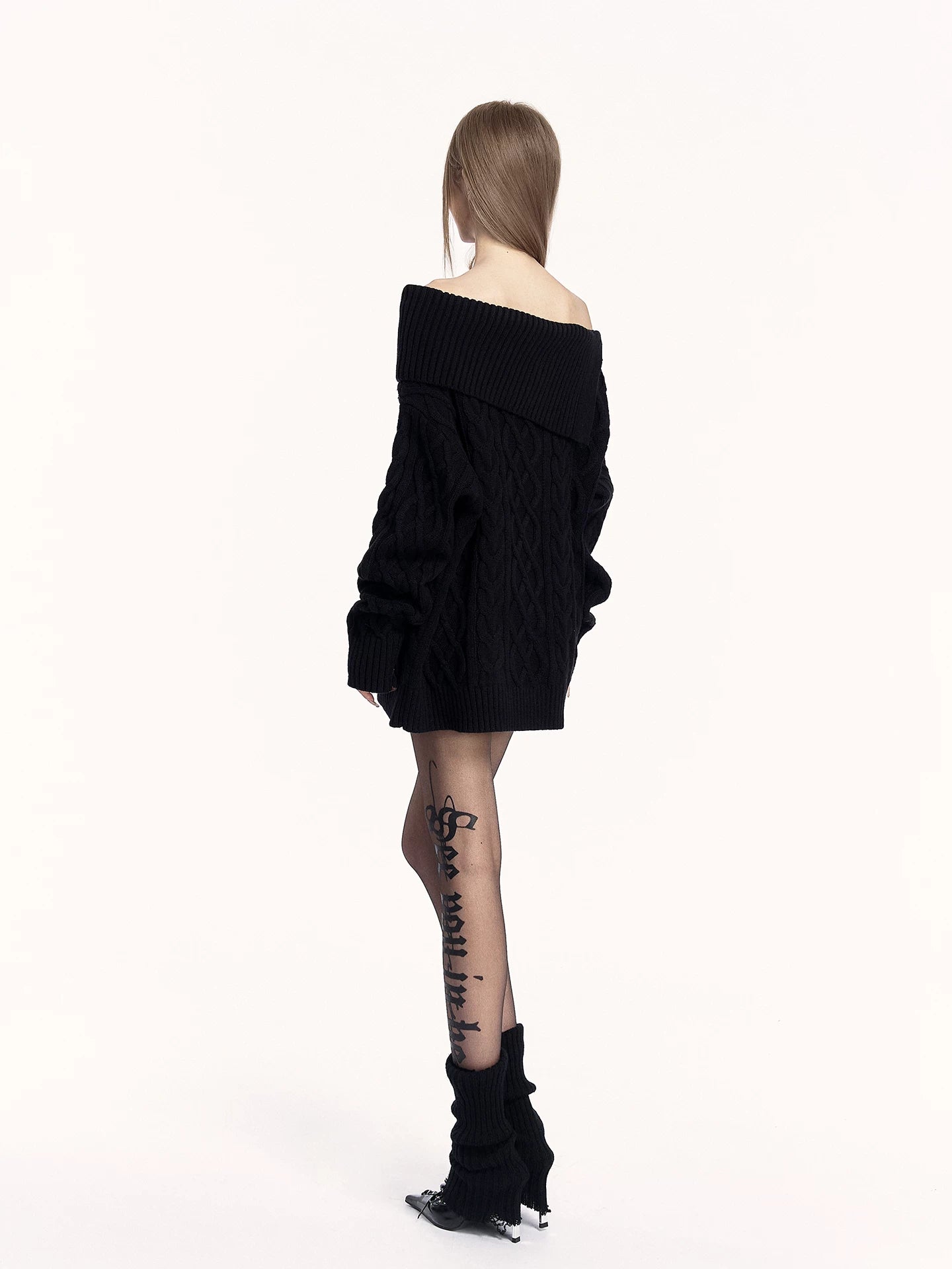 Knit Sweater & Shorts Two-Piece Set