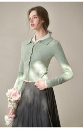 Silky Wool Cropped Cardigan - CHINASQUAD