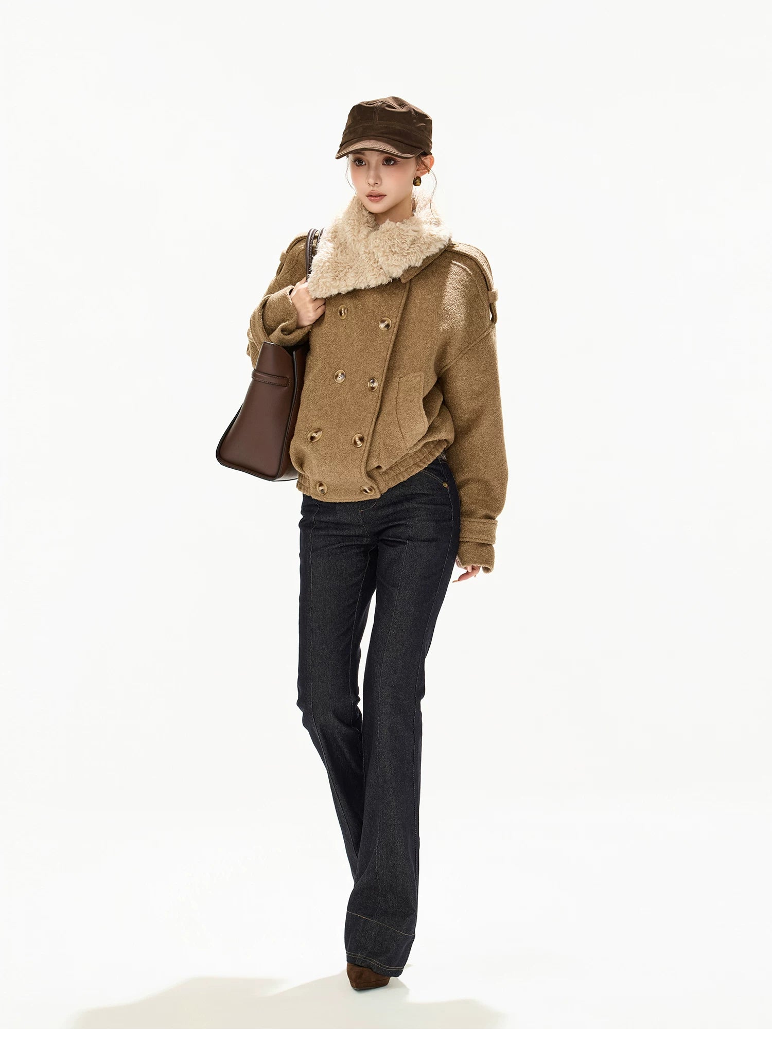 Double-Breasted Wool-Blend Jacket