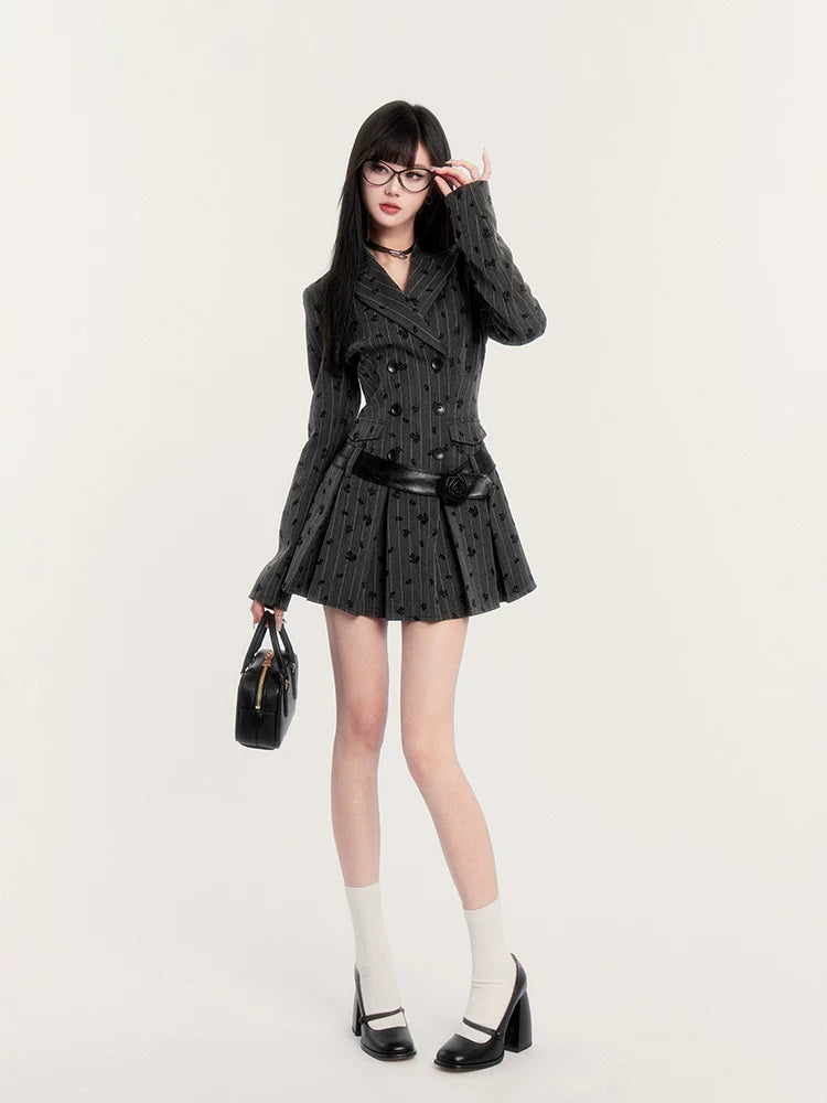 Waist-Cinching Blazer Dress