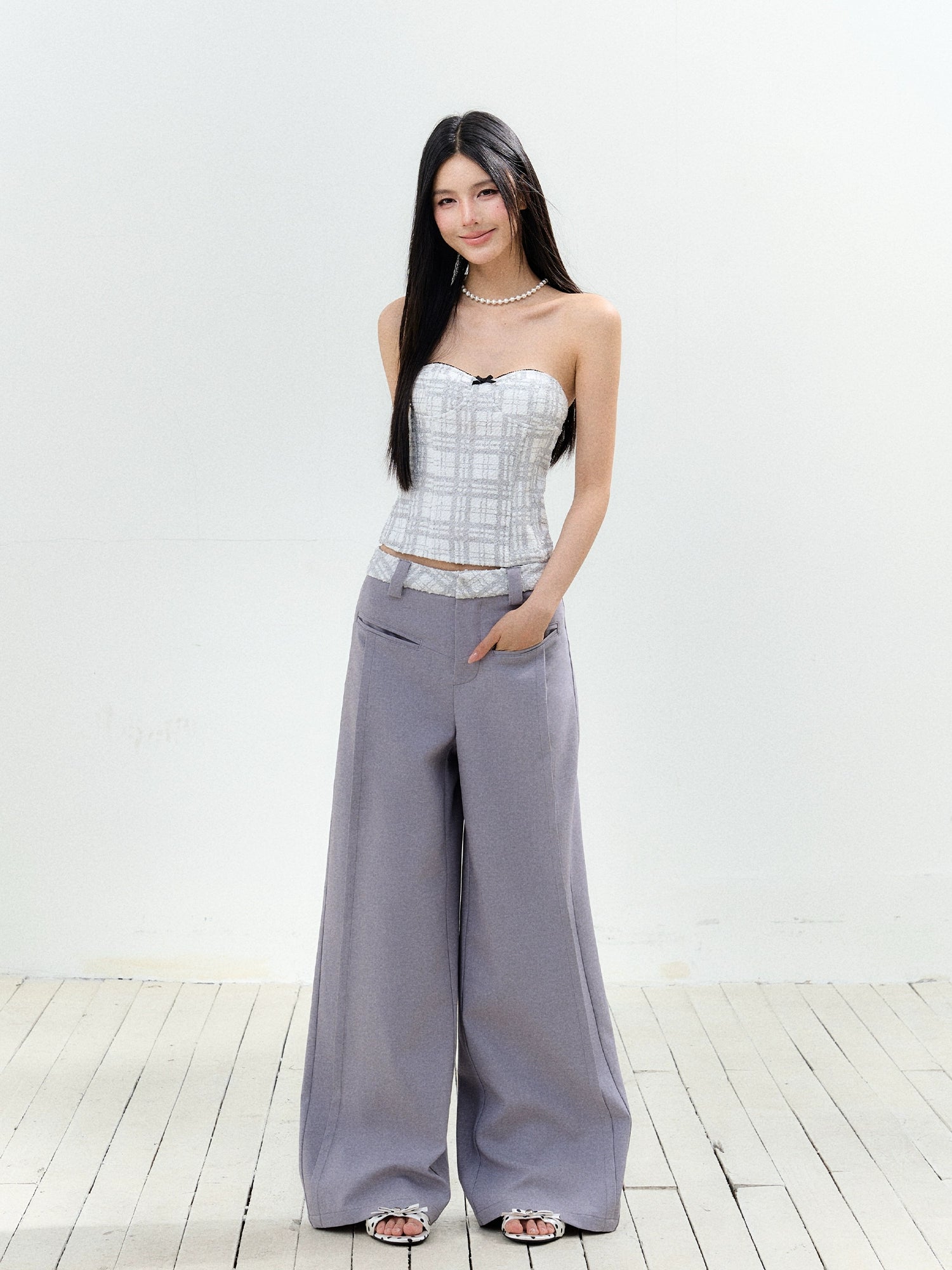 Chanel-Style Bustier Top & Pant Set - CHINASQUAD