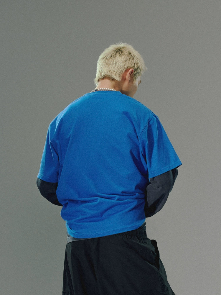 Colorful Print Crew Neck T-Shirt - CHINASQUAD