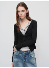 Polka-Dot Long Sleeve Cardigan - CHINASQUAD